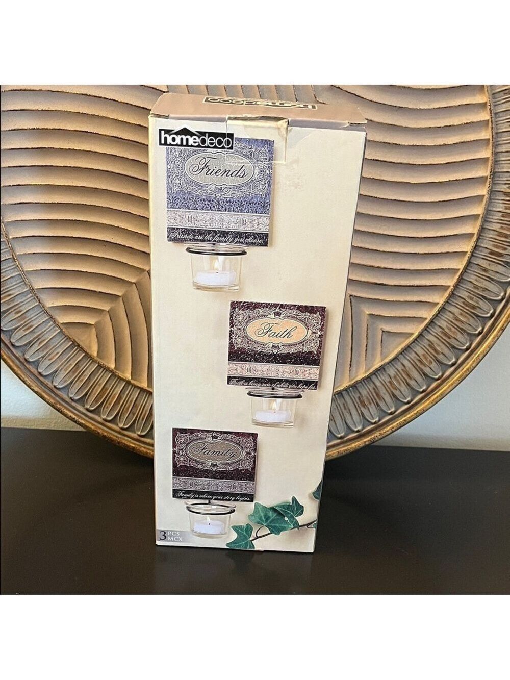 Home Deco 3 Piece Votive Wall Hanging Set